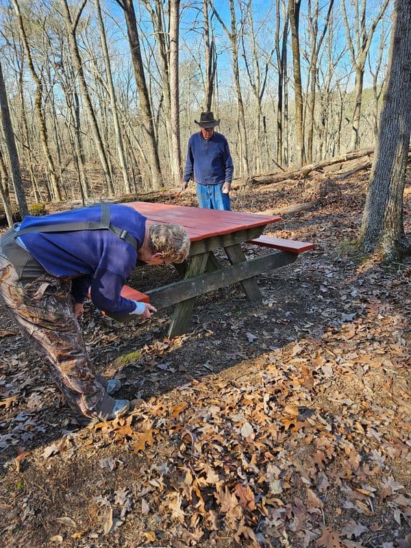 Picnic Table Restoration and Trail Blowing - photo 3