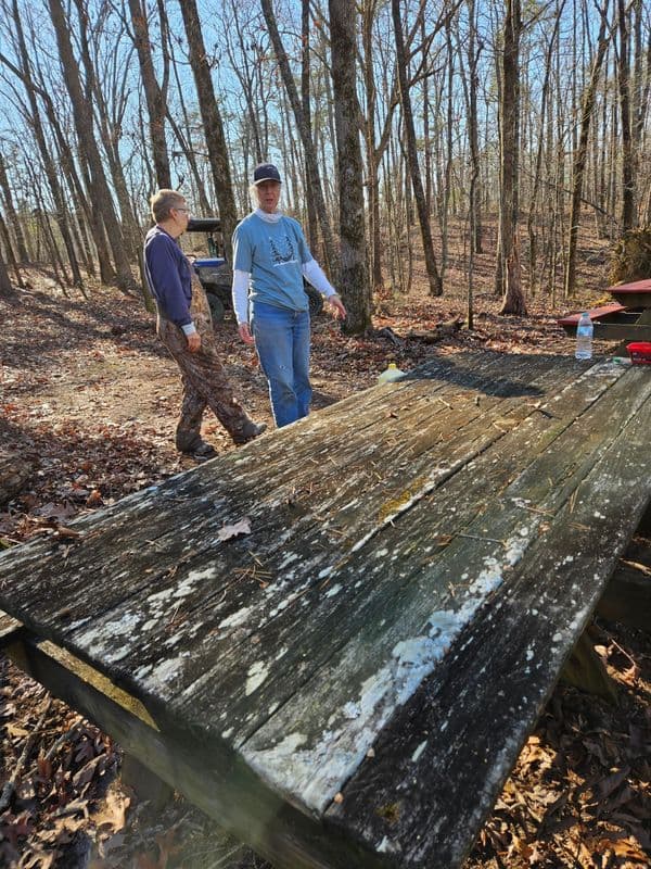 Picnic Table Restoration and Trail Blowing - photo 1